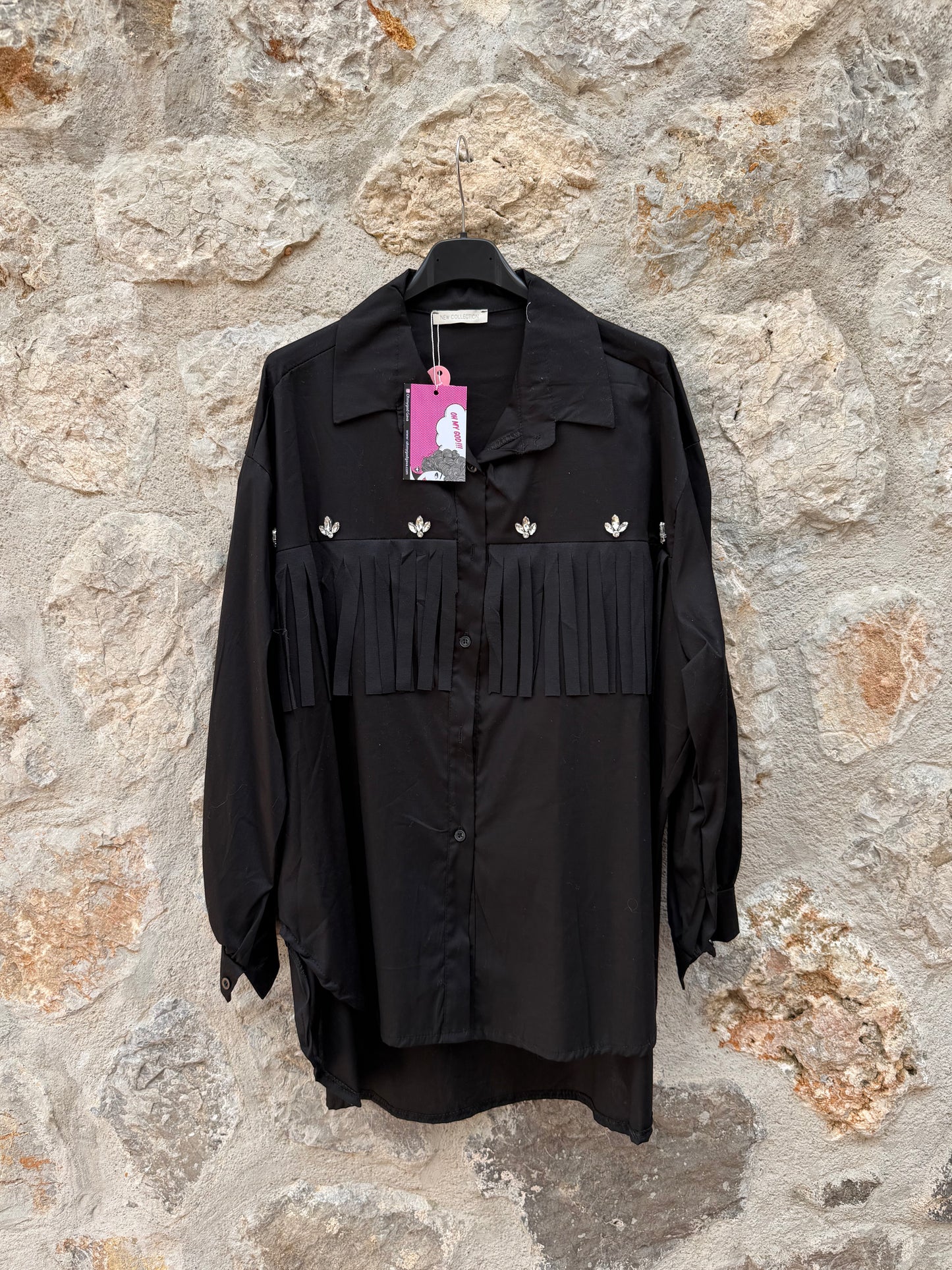 CAMISA DE FLECOS Y BRILLANTES