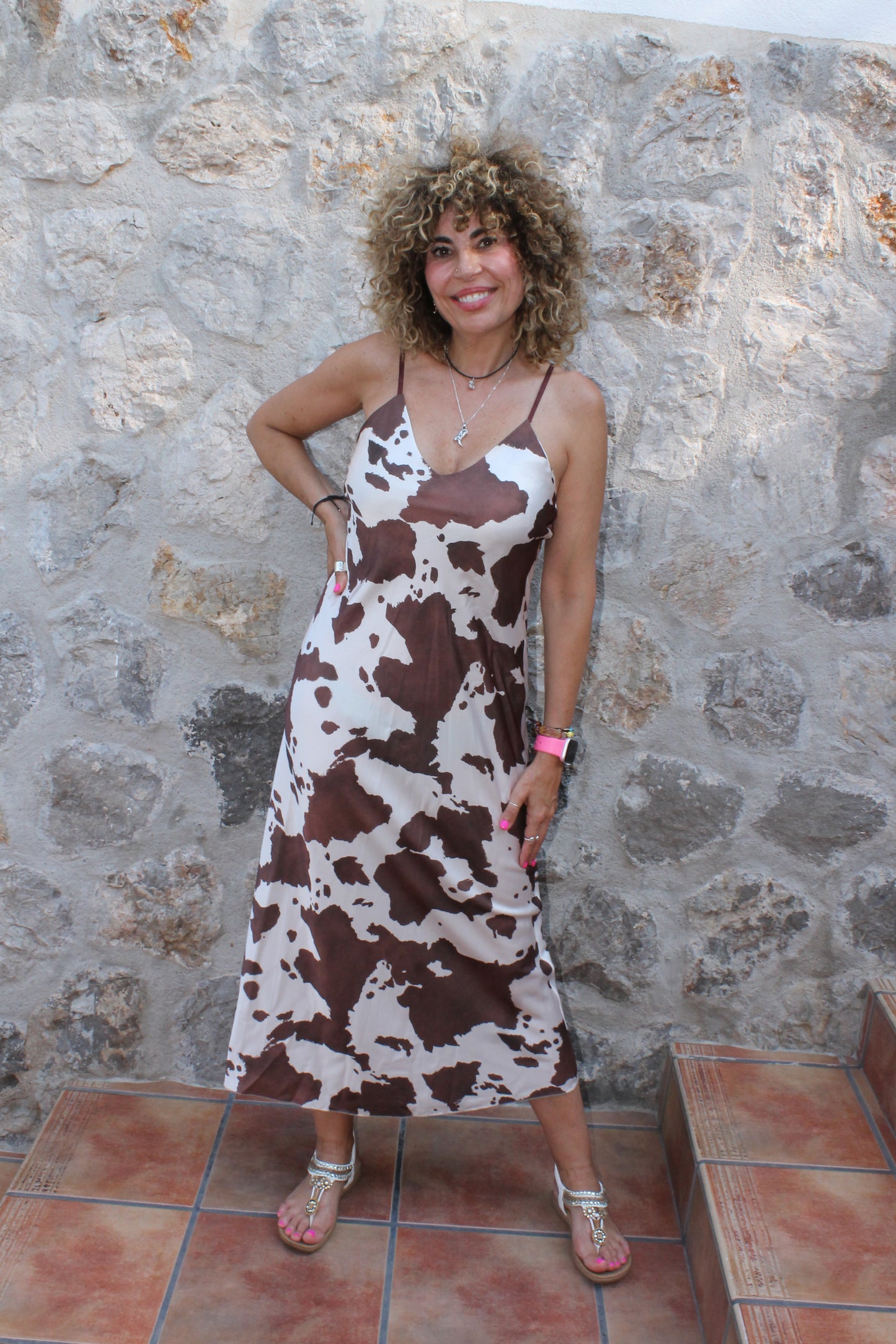 VESTIDO CON ESTAMPADO DE VACA