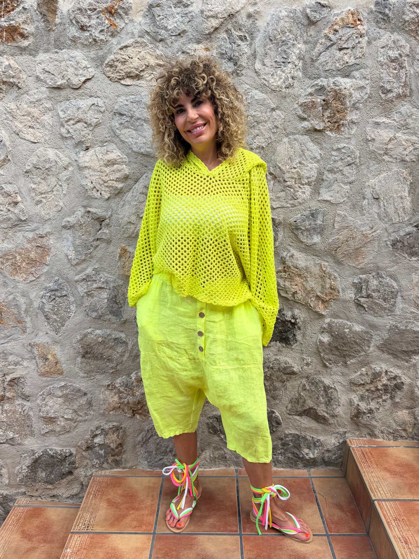 PANTALÓN HIP-HOP CORTO FLUOR