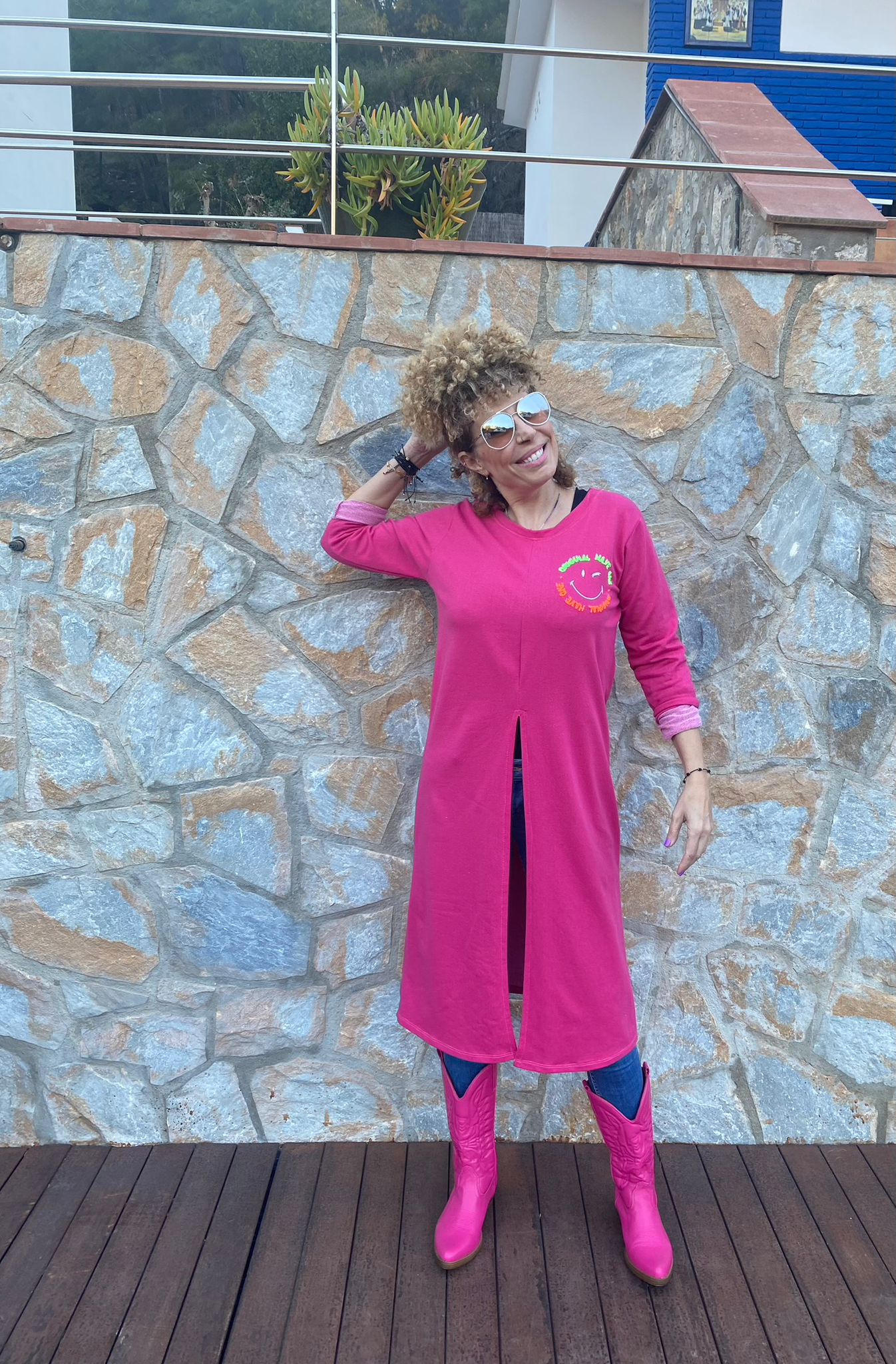 VESTIDO OBERTURA CON FLUOR
