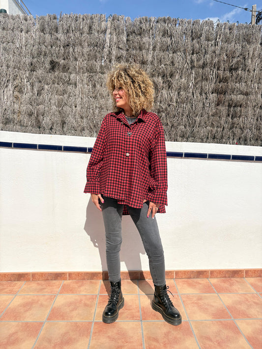 CAMISA VICHY CON ADORNOS
