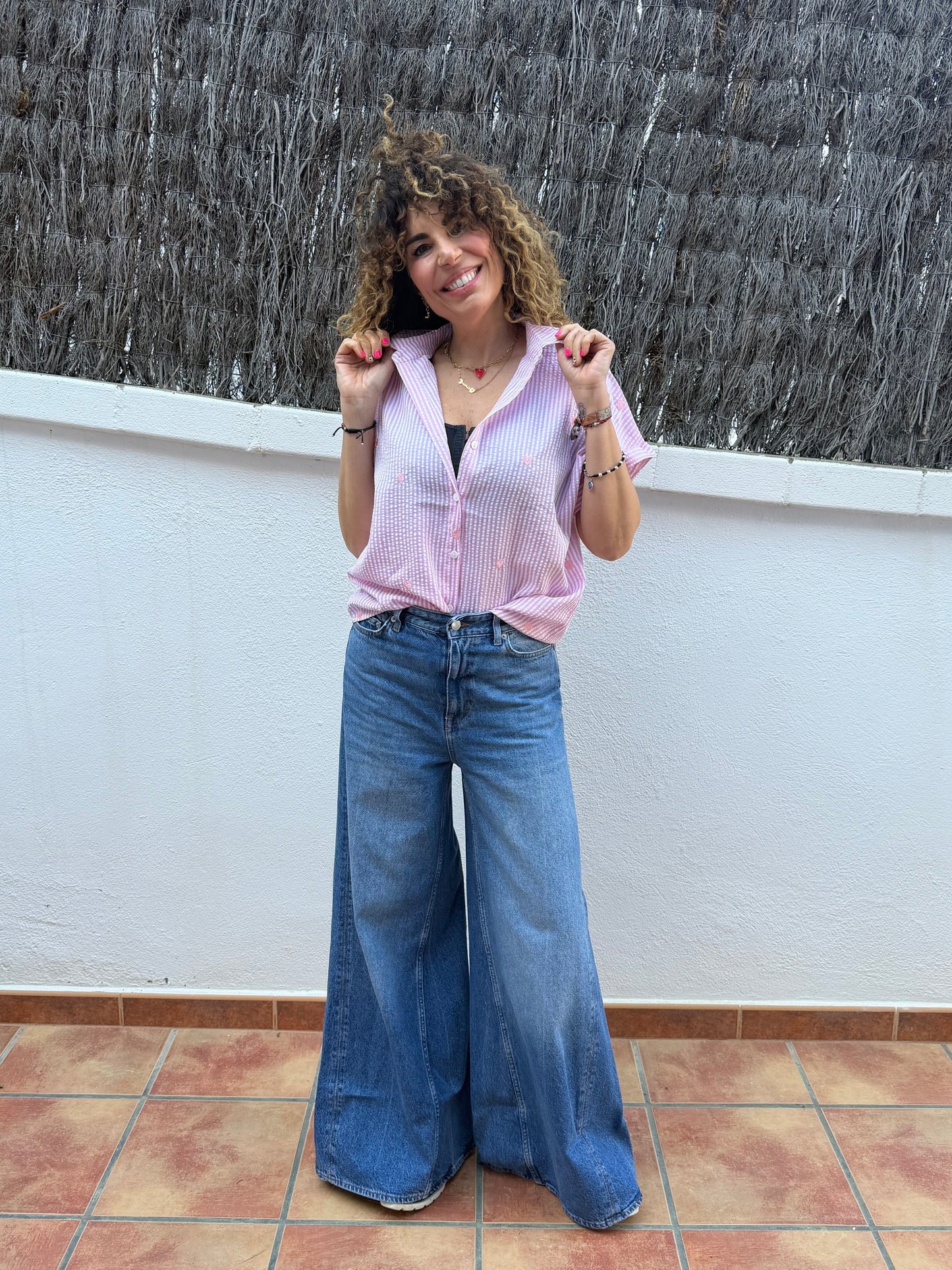 CAMISA CORAZONES ROSA