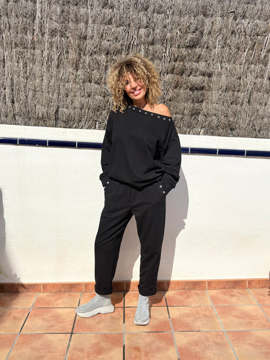 CONJUNTO CHANDAL NEGRO