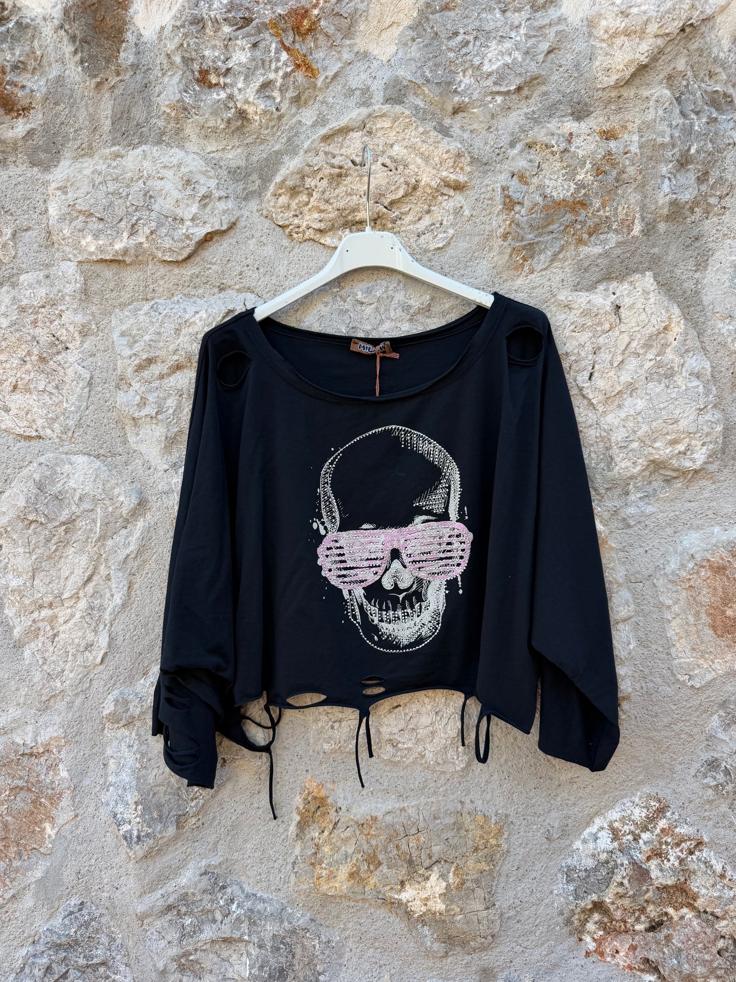 CAMISETA CALAVERA BRILLANTE