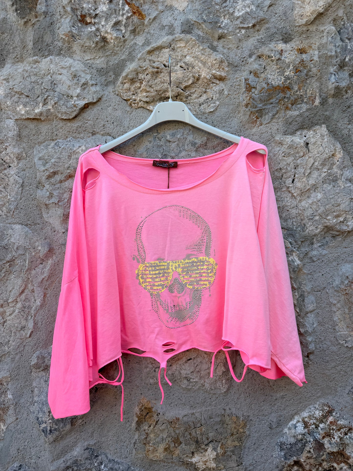CAMISETA CALAVERA BRILLANTE