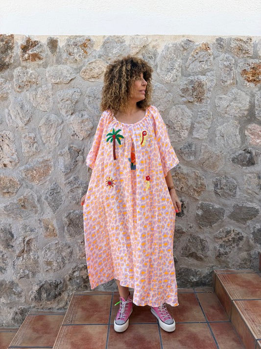 TÚNICA PLAYERA CON ESTAMPADOS